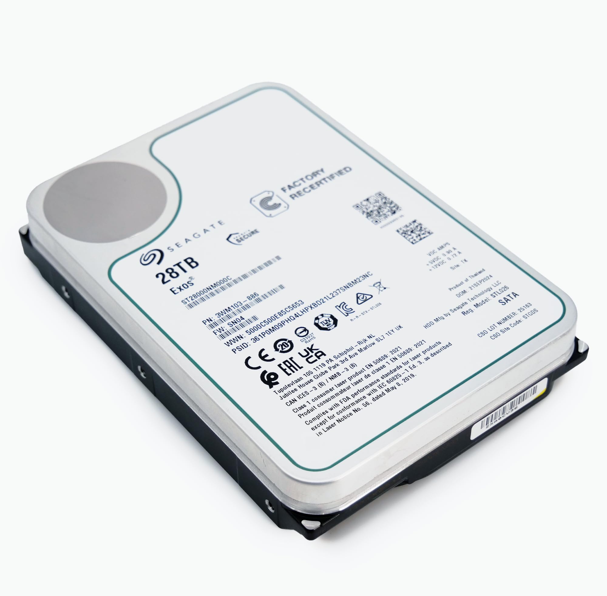 Amazon.com: Seagate Exos 28TB Internal Hard Drive HDD - 3.5 in CMR